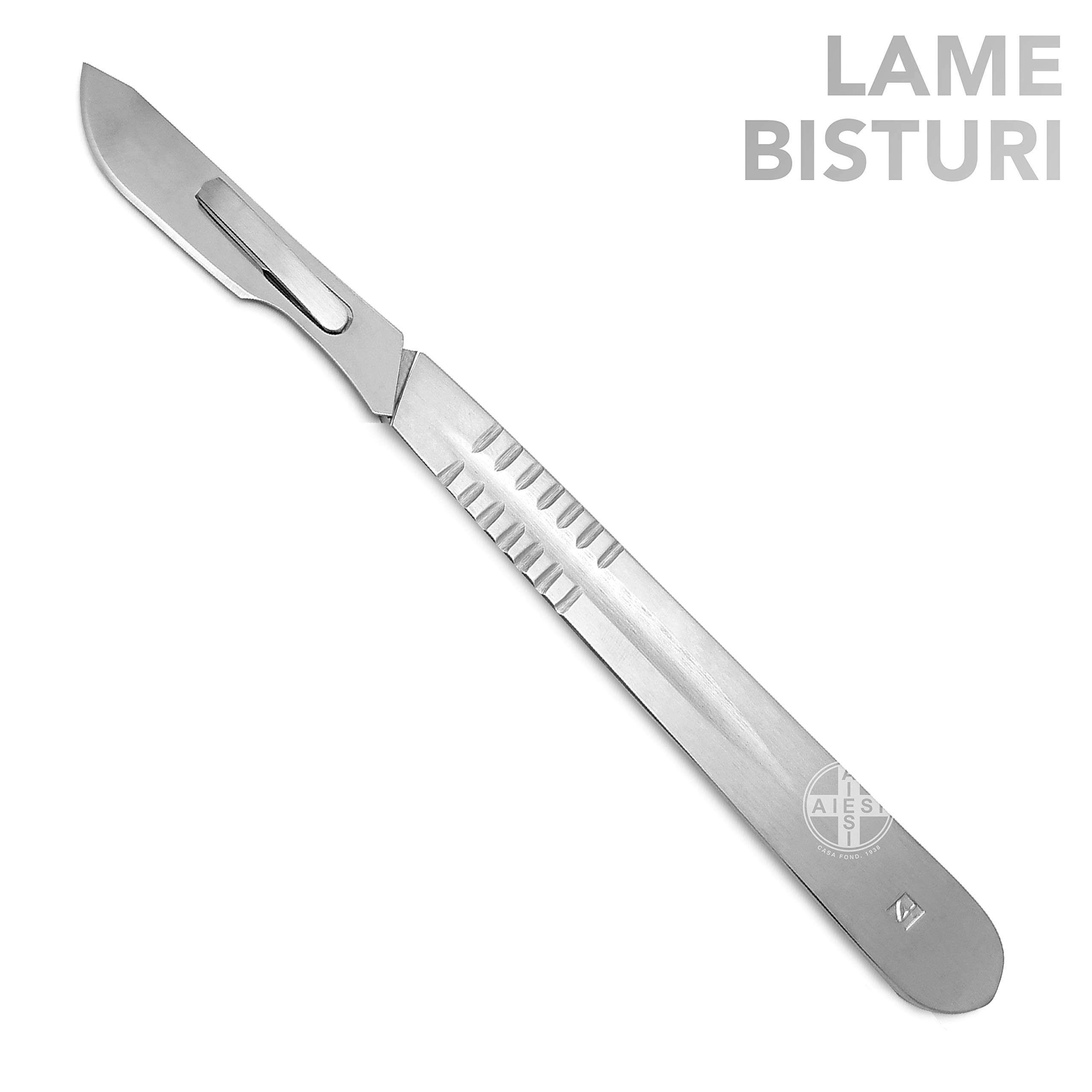 AIESI® Stainless Steel Scalpel Handle for Surgical Blades Number 4